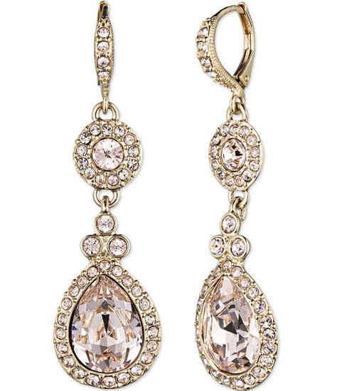 givenchy gold drop earrings